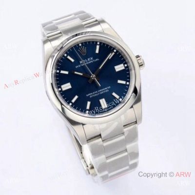 Super Clone Rolex Oyster Perpetual 36mm 3230 904L Blue Dial Watch